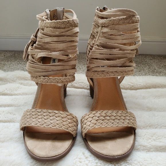 Not Rated Rosella Cream Open Toe Chunky Heels from Buckle - Picture 10 of 13